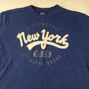 Aeropostale New York Casual Graphic Short Sleeve T-Shirt Youth Boys Size 10 Blue